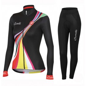 Conjunto Maillot + culotte largo ciclismo 2016 Castelli Viva Mujer N001